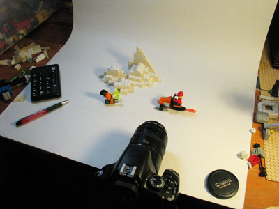 LEGO snowball behind the scenes animation set